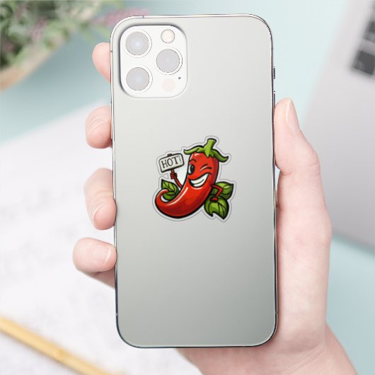 Koketter Chili Aufkleber (Telefon)