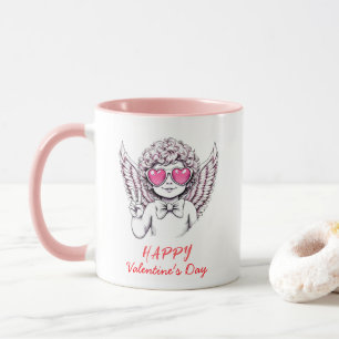 Koketter Engel Cherub Herz Frohen Valentinstag Tasse