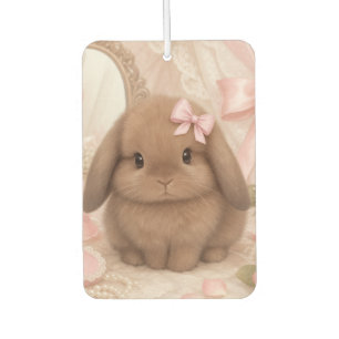 Koketter Hase rosa Schleife Autolufterfrischer