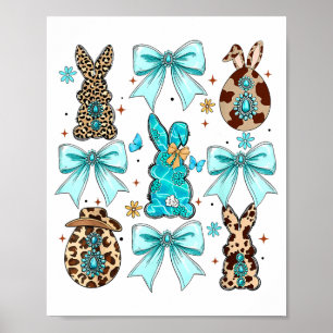 Koketter Hasenkaninchen-Ostern Ostern Frohe Ostern Poster