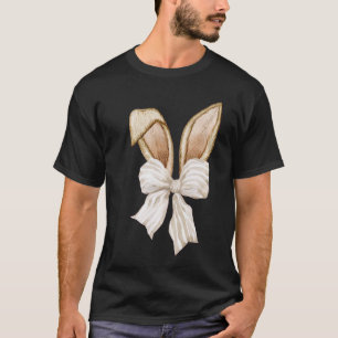Koketter Hasenohren-Hasenbogen Fröhlicher Ostertag T-Shirt