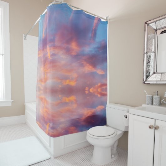 koketter Himmel Duschvorhang (Beispiel)