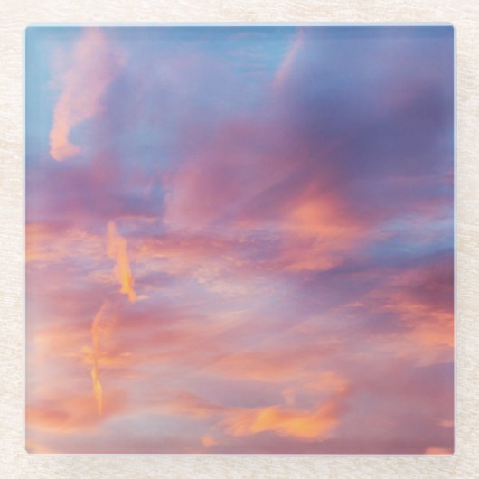 koketter Himmel Glasuntersetzer (Vorderseite)