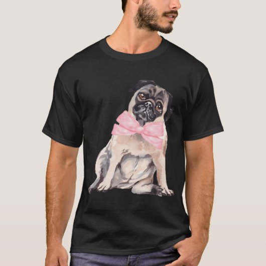 Koketter Mops T-Shirt (Vorderseite)