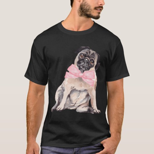 Koketter Mops T-Shirt (Vorderseite)