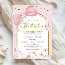 Koketter Rosa Schmetterling Baby Shower