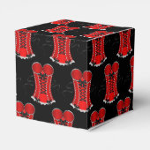 Koketter Rotkorsetwürfel Geschenkschachtel (Rückseite)