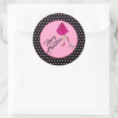 Koketter Weihnachtsaufkleber Runder Aufkleber (Tasche)