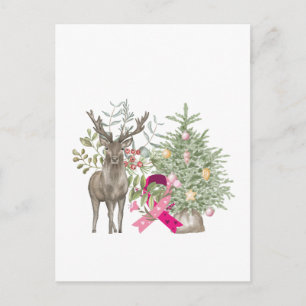 Koketter Weihnachtsbaum, Brustkrebs-Bewusstsein Postkarte