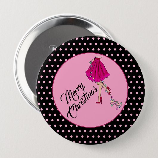 Koketter Weihnachtsknopf Button (Vorne & Hinten)