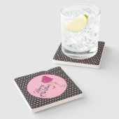 Koketter Weihnachtsstein-Untersetzer Steinuntersetzer (Seitenansicht)