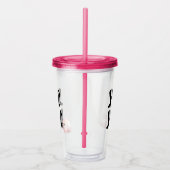 Kokettes Black XOXO Script mit Rose Gold Lippen Ki Acryltrinkbecher (Rechts)