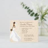 Kokettes Champagner-Brautparty Einladung (Stehend Vorderseite)