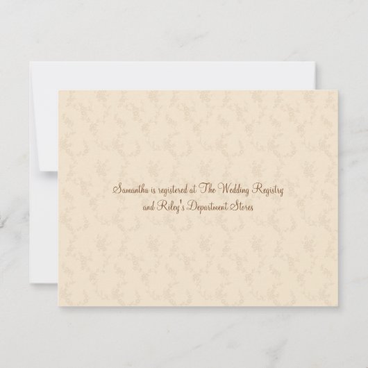 Kokettes Champagner-Brautparty Einladung (Rückseite)