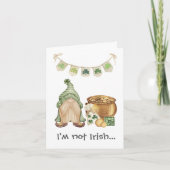 Kokettes Gnome Kleeblatt Funny St Patricks Day Car Ankündigung (Vorderseite)