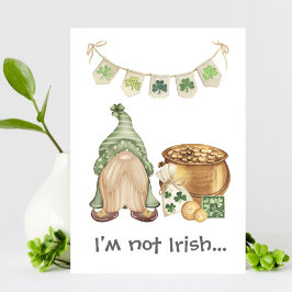 Kokettes Gnome Kleeblatt Funny St Patricks Day Car Ankündigung