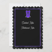 Kokettes Lila Korsett Einladung (Rückseite)