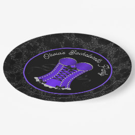 Kokettes Lila Korsett Pappteller