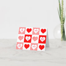 Kokettes Muster in Rot und Weiß Candy Hearts