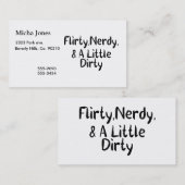 Kokettes Nerdy u. ein wenig schmutziges Visitenkarte (Vorne/Hinten)