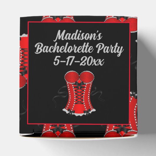 Kokettes Rotkorsetherz Geschenkschachtel (Oben)