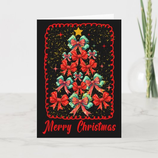 Kokettes Weihnachten,trendiges Weihnachten Lustige Karte (Vorderseite)