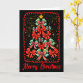 Kokettes Weihnachten,trendiges Weihnachten Lustige Karte (Gelbe Blume)