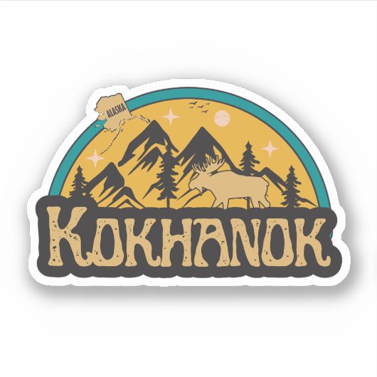 Kokhanok, Alaska-Sticker Aufkleber (Vorderseite)