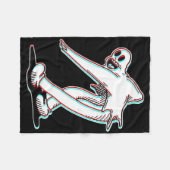 Koko Das Clown Ghost Glitch tanzen Fleecedecke (Vorderseite (Horizontal))