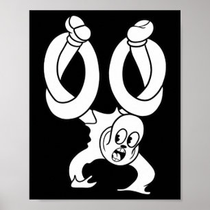 Koko, der Clown Ghost gefleckte Schwarzarbeit Poster