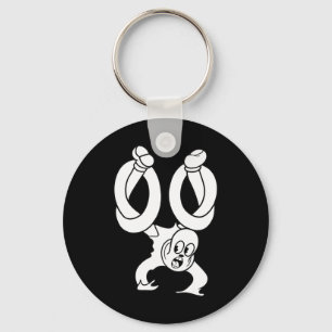 Koko, der Clown Ghost gefleckte Schwarzarbeit Schlüsselanhänger