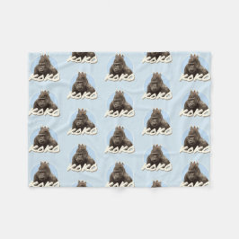 Koko die Gorilla-tragende Krone Fleecedecke