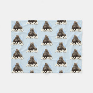 Koko die Gorilla-tragende Krone Fleecedecke