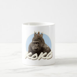 Koko die Gorilla-tragende Krone Kaffeetasse