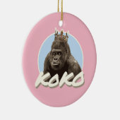 Koko die Gorilla-tragende Krone Keramik Ornament (Rechts)