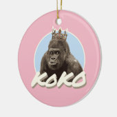 Koko die Gorilla-tragende Krone Keramik Ornament (Links)