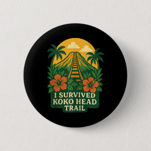 Koko Head Trail Hawaii Oahu Hawaiian Wanderung Wan Button
