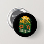 Koko Head Trail Hawaii Oahu Hawaiian Wanderung Wan Button (Vorne & Hinten)