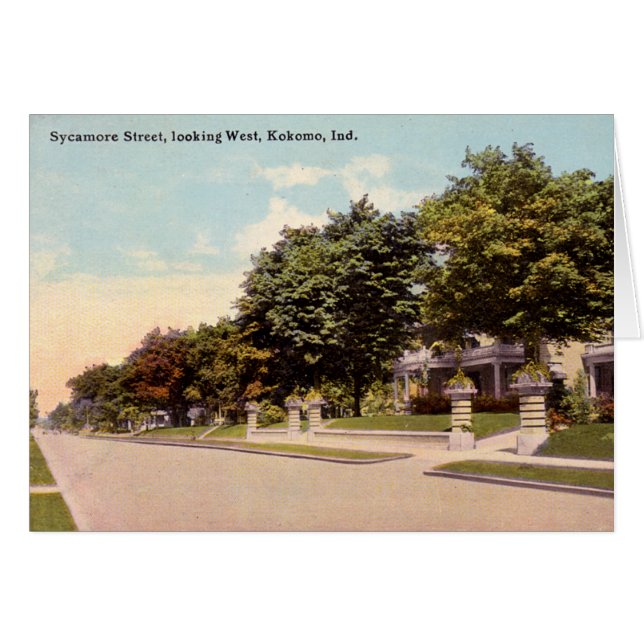 Kokomo Indiana Platane-Straße (Vorderseite (Horizontal))