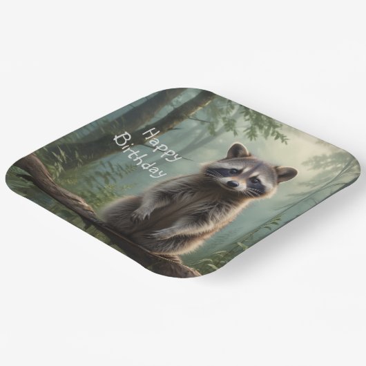 Kokon im Wald Pappteller (Gewinkelt)