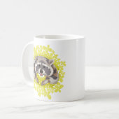 Kokon mit gelben Blumen Kaffeetasse (Vorderseite Links)