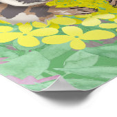 Kokon mit gelben Blumen Poster (Ecke)