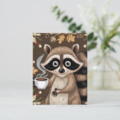 Kokon mit Kaffee Postkarte (Stehend Vorderseite)