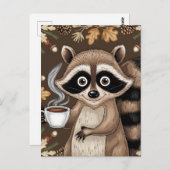 Kokon mit Kaffee Postkarte (Vorne/Hinten)