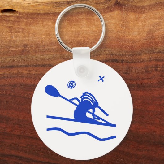 Kokopeli Kayak Paddler Schlüsselanhänger (Vorderseite)