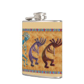 Kokopelli 3D Anasazi Native American Motif Flachmann (Links)