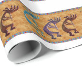 Kokopelli 3D Anasazi Native American Motif Geschenkpapier (Rolleneckpunkt)