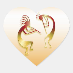 Kokopelli #40 Herz-Aufkleber