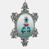 Kokopelli #41 schneeflocken Zinn-Ornament (Links)