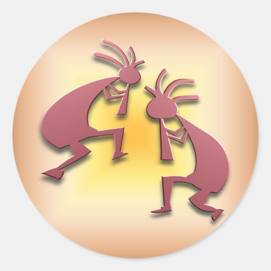 Kokopelli #77 runder aufkleber (Vorderseite)